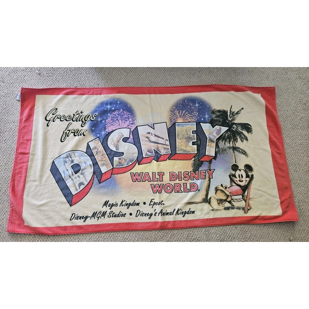 Walt Disney World Mickey Mouse‎ Beach Towel Cotton Disney Exclusive